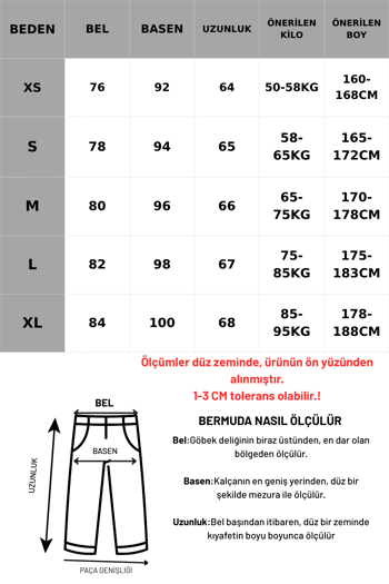Siyah Cepli Kumaş Bermuda Şort MG2640