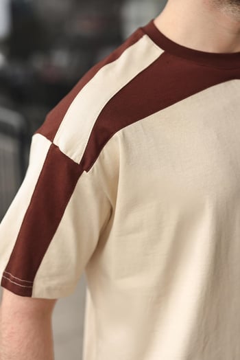 Bej Erkek Şort T-shirt Takımı E7346