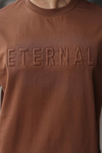 Kahverengi Erkek Şort T-shirt Takım E7347