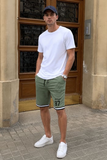 Madmext Men Regular Fit Khaki Shorts 5405