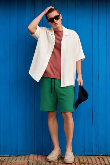 Madmext Men Dark Green Shorts 4842