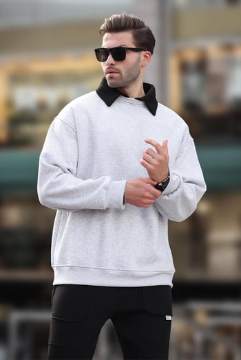 Karmelanj Polo Yaka Erkek Sweatshirt 7086