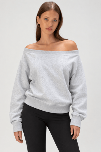 Karmelanj Kayık Yaka Kadın Sweatshirt MG2239
