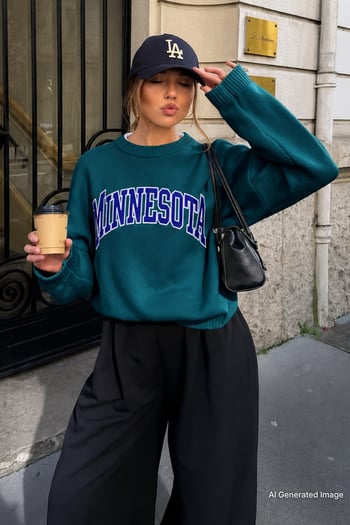 Mad Girls Yeşil Sweatshirt MG1268