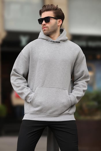 Grimelanj Kapüşonlu Nakış Detaylı Sweatshirt 7099