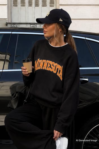Mad Girls Black Sweatshirt MG1268