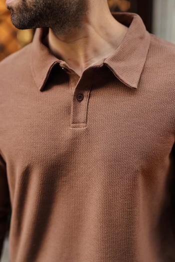 Vizon Gömlek Yaka Dokulu Regular Fit Erkek Sweatshirt E7203