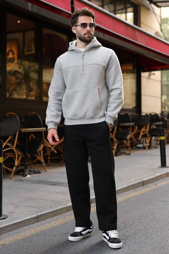 Grimelanj Kanguru Cepli Kapüşonlu Erkek Sweatshirt E7218