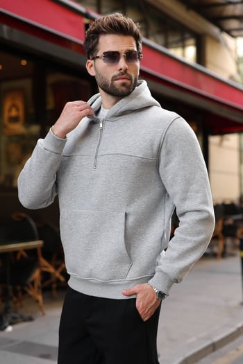 Grimelanj Kanguru Cepli Kapüşonlu Erkek Sweatshirt E7218