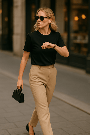 Siyah %100 Pamuk Vatkalı Oversize Kadın T-shirt Mg2442
