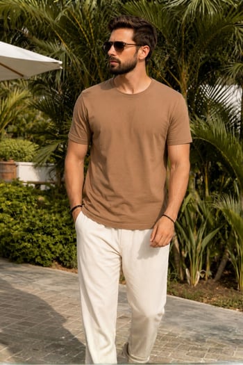 Madmext Men Brown T-shirt 4951