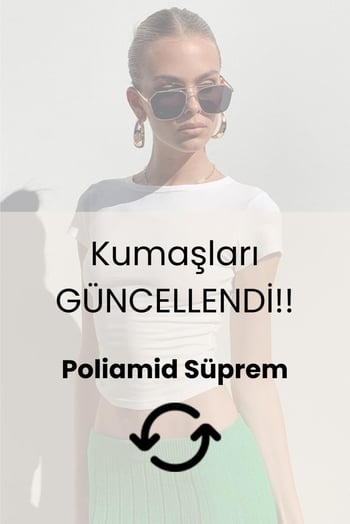 Bej Bisiklet Yaka Basic Kadın Tişört MG1725