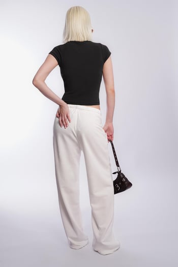 Siyah V Yaka Basic Kadın Tişört Mg2450