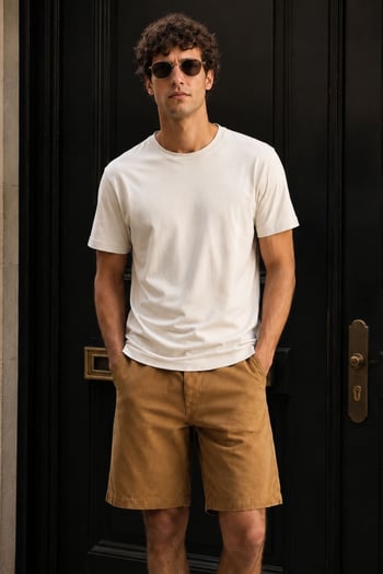 Madmext Men Beige T-shirt 4951