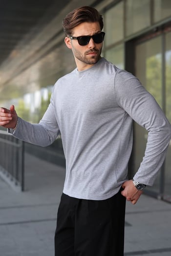 Grimelanj %100 Pamuklu Slim Fit Erkek Tişört E7187