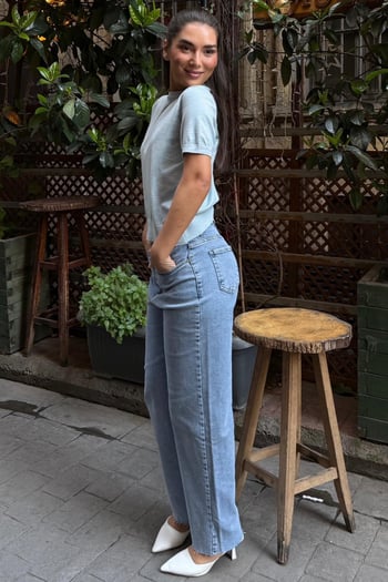 Mavi Bisiklet Yaka Kadın Triko Tişört MG2703