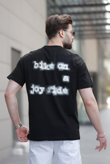 Siyah Baskılı Basic Erkek Tişört E7150