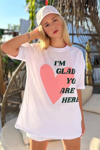 Mad Girls Printed Black T-Shirt MG1202