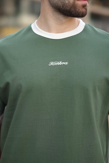 Haki Baskılı %100 Pamuklu  Erkek T-shirt E7135