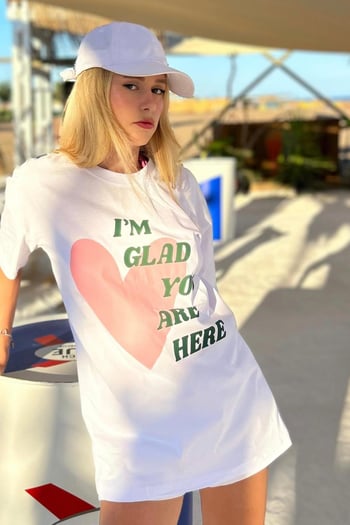 Mad Girls Printed Black T-Shirt MG1202