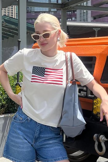 Lacivert Bisiklet Yaka Pamuklu Kısa Kollu Kadın T-Shirt MG2150