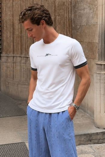 Men Basic White T-Shirt