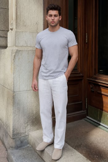 Madmext Men Plain Gray T-shirt 3006