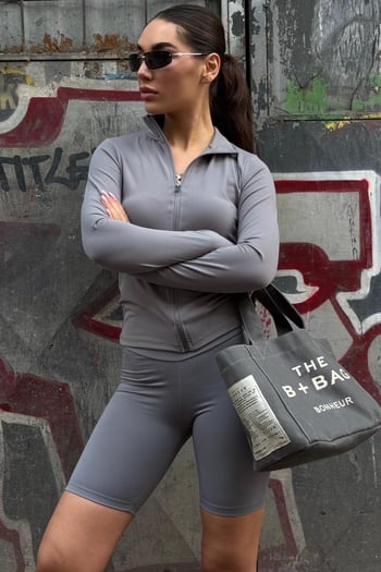 Boyalı Gri Active Fit Toparlayıcı Tayt MG2813