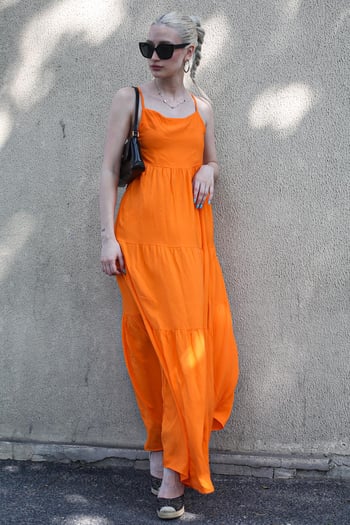 Women Blue Long Dress 