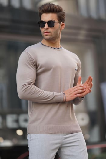 Vizon Bisiklet Yaka Erkek Triko Kazak 6847