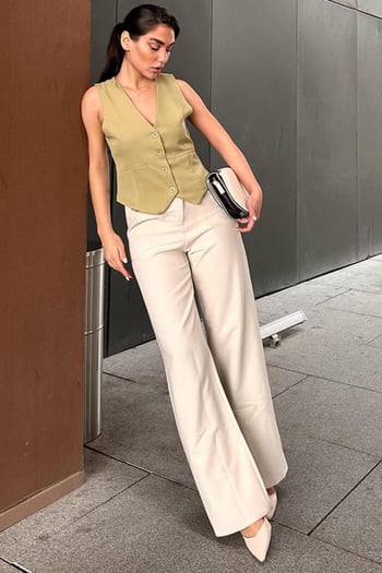 Madmext Yağ Yeşili Kadın Yelek Mg2332
