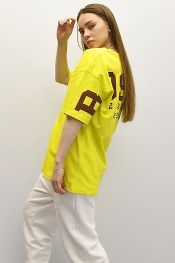 Women Printed Oversize Green T-Shirt MG1529