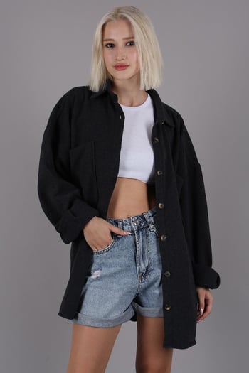Anthracite Oversized Overshirt MG1562