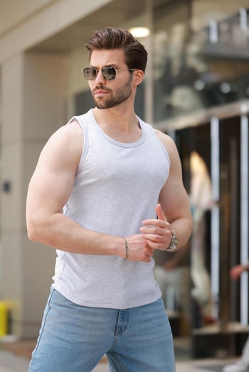 Karmelanj Kalın Askılı Basic Erkek Atlet E7157