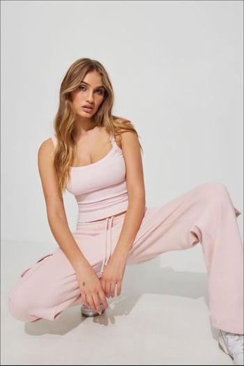 Pembe Fitilli Görünümlü Askılı Basic Atlet MG2236