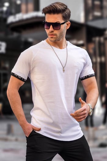 Men Basic White T-Shirt