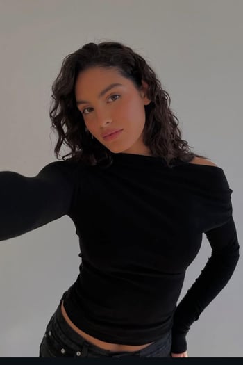 Siyah Kadın Off Shoulder Uzun Kollu Bluz MG2567