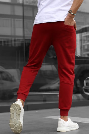 Bordo Basic Erkek Eşofman Altı