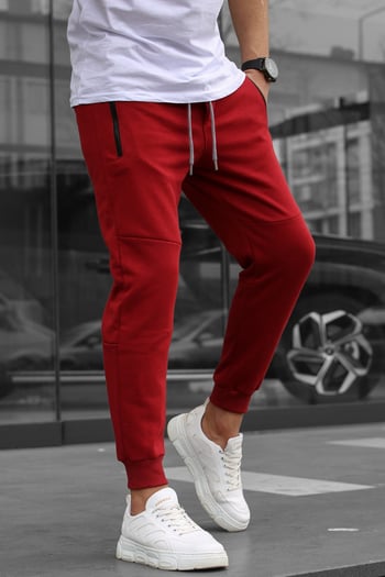 Bordo Basic Erkek Eşofman Altı