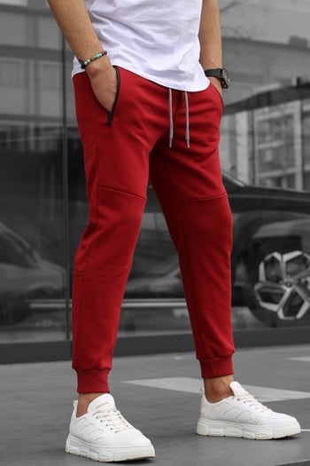 Bordo Basic Erkek Eşofman Altı
