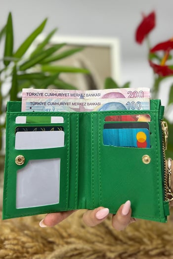Mavi Kapatmalı Kağıt Para Bölmeli Kartlık MG2109