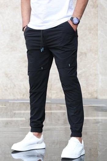 Madmext Men Basic Black Sweatpants 5412