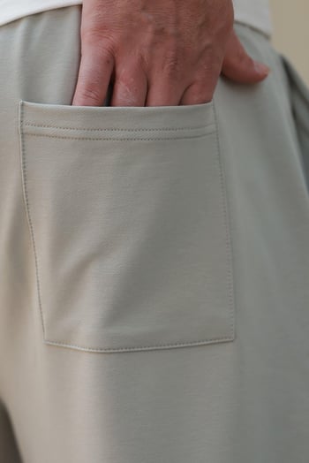 Mint Yeşili Rahat Kesim Paçası Lastikli  Erkek Eşofman Altı E6573