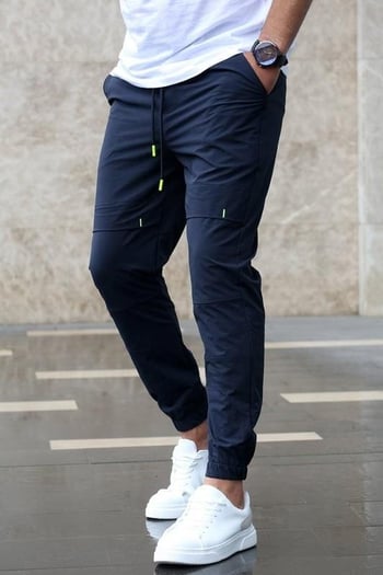 Madmext Men Basic Navy Blue Sweatpants 5412
