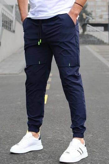 Madmext Men Basic Navy Blue Sweatpants 5412