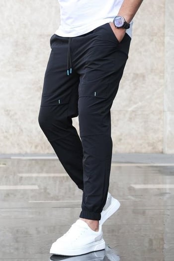 Madmext Men Basic Black Sweatpants 5412