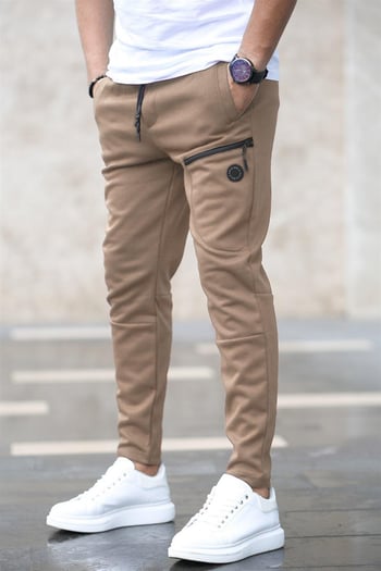 Madmext Basic Bej Eşofman 4207