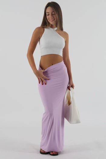 Lila Maxi Basic Etek MG1890