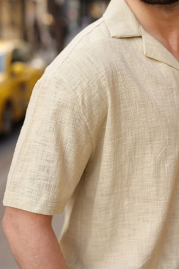 Mint Yeşili %100 Pamuklu Rahat Kesim Erkek Gömlek E6773