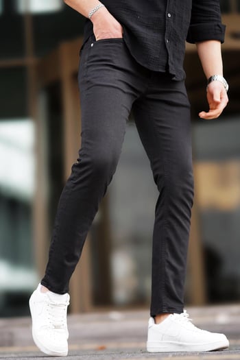 Siyah Slim fit Erkek Jean 6865